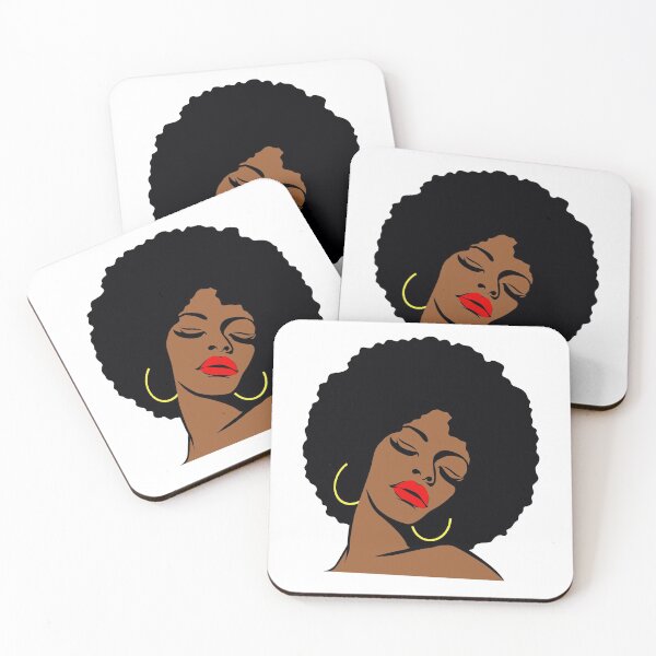 Item preview, Afro Diva Red Lips Black Girl Magic Puff Natural Hair Melanin designed and sold by Black Queens.