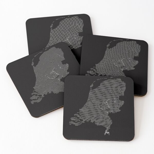 Item preview, The Netherlands Joy Division Unknown Pleasures Style designed and sold by Data-Driven Map Designs.