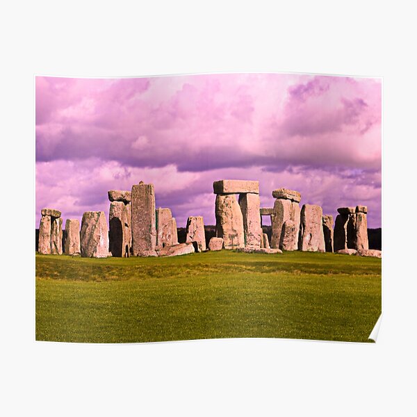 Stonehenge Under Clouds Poster