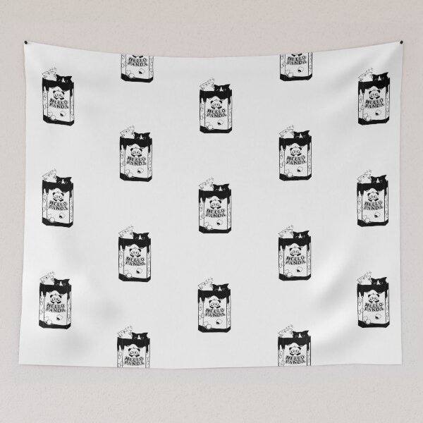 Item preview, Black & White Hello Panda w/ Cats designed and sold by RedPocketMag.