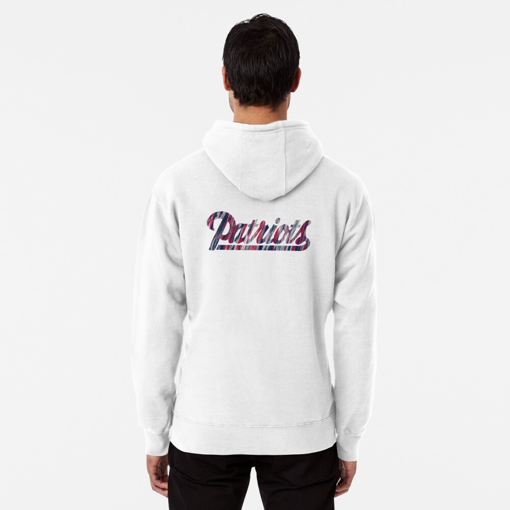 Patriots cursive brushstroke background Pullover Hoodie for Sale by aaumen