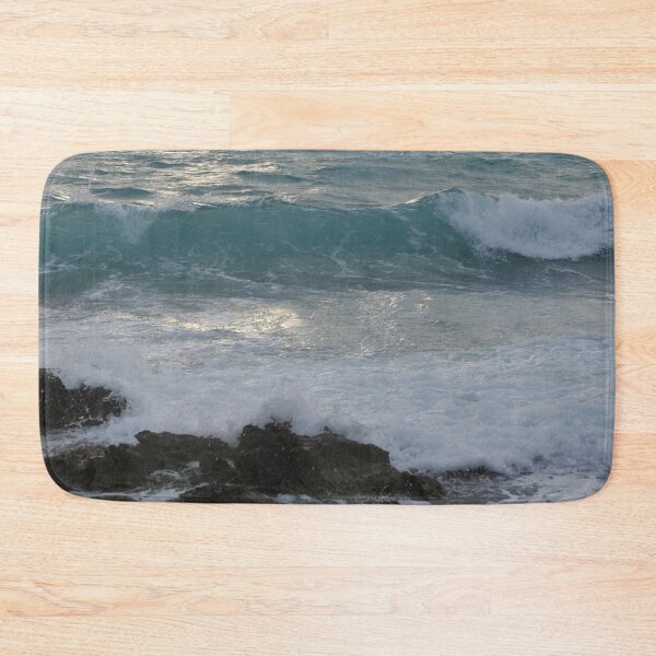 Item preview, Stormy Ocean Waves on the Rocks with Cloudy Sky designed and sold by pbstylesetters.