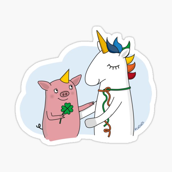 Party unicorn Sticker