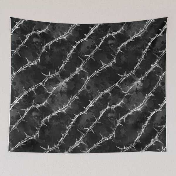 Item preview, Black and White Sketched Thorns designed and sold by ScribbledToad.