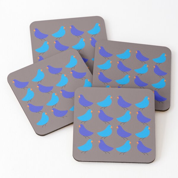 Item preview, pattern, bird motif, blue, turquoise designed and sold by voicivoila.