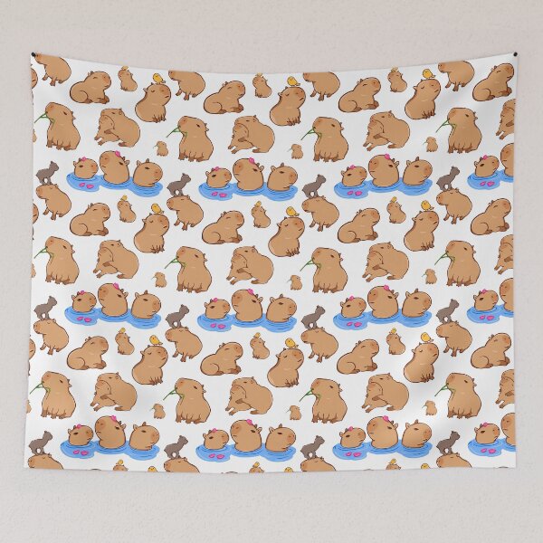 Item preview, Capybara Pattern designed and sold by manydoodles.