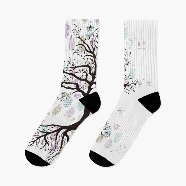 Item preview, Collage Black Tree on Leaf Pattern Brush Strokes  designed and sold by Lilith-Designs.