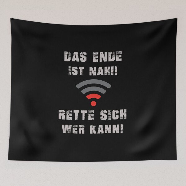 Item preview, No Wi-Fi, the end is nigh, funny saying, nerd designed and sold by ThommyBLN.