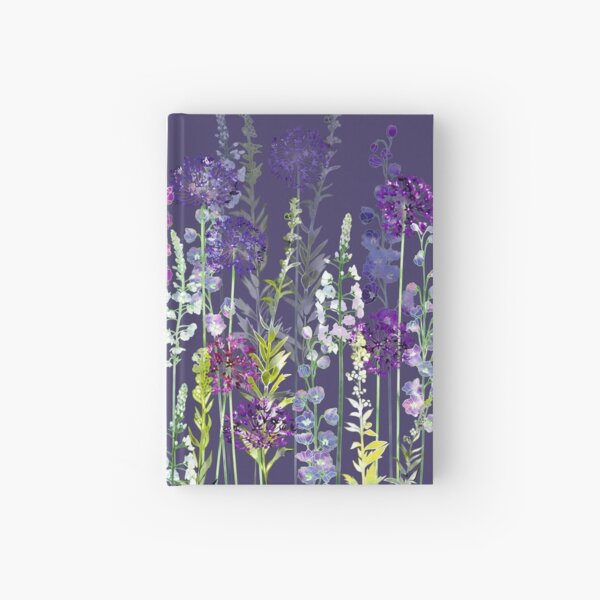 Item preview, Purple Flower Meadow - Alliums, Delphiniums & Veronica Gentianoides designed and sold by Fiona Calder Designs.