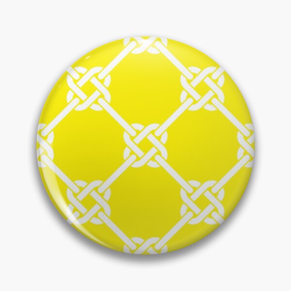 Item preview, Yellow Celtic Knot Pattern - Lattice interlocking simple square knot  designed and sold by ImageNugget.