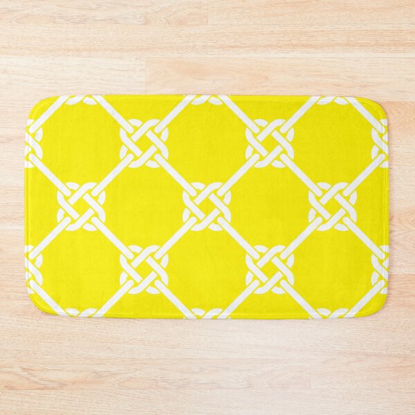 Item preview, Yellow Celtic Knot Pattern - Lattice interlocking simple square knot  designed and sold by ImageNugget.