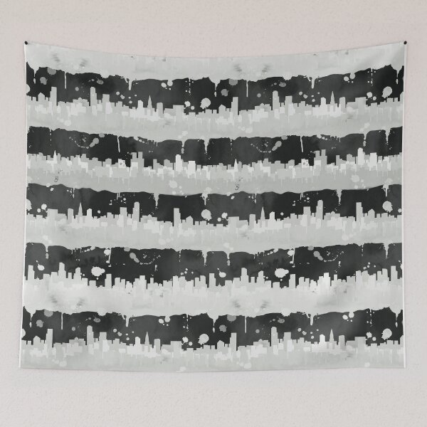 Item preview, Black and White City Stripe designed and sold by ScribbledToad.