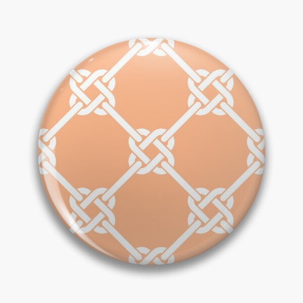 Item preview, Peach Celtic Knot Pattern - Lattice interlocking simple square knot  designed and sold by ImageNugget.