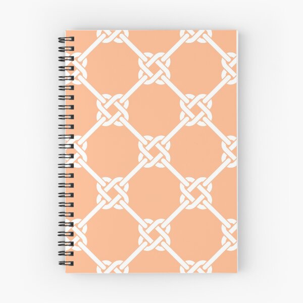 Item preview, Peach Celtic Knot Pattern - Lattice interlocking simple square knot  designed and sold by ImageNugget.