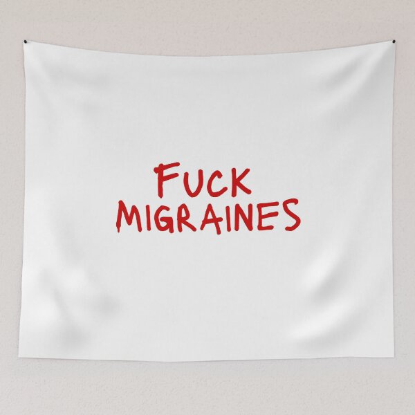 Item preview, Fuck migraines funny headaches chronic pain warrior hammer skull sarcasm unbreakable awareness fighter vestibular ice pack relief designed and sold by CJCTEES.