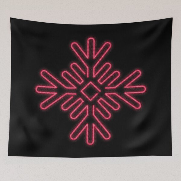 Item preview, Neon Snowflake Red designed and sold by heavyhand.