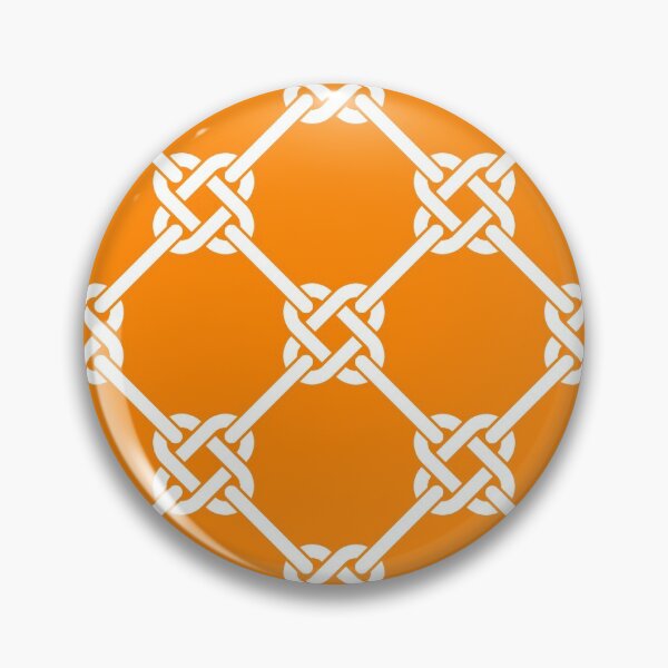 Item preview, Orange Celtic Knot Pattern - Lattice interlocking simple square knot  designed and sold by ImageNugget.