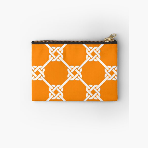 Item preview, Orange Celtic Knot Pattern - Lattice interlocking simple square knot  designed and sold by ImageNugget.