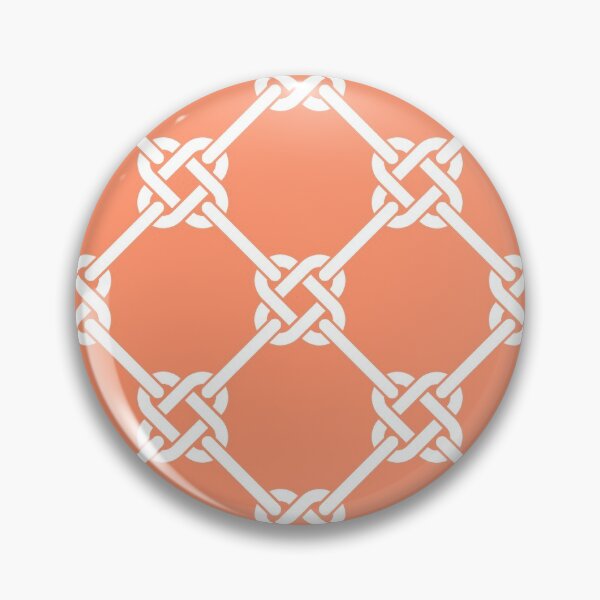 Item preview, Coral Celtic Knot Pattern - Lattice interlocking simple square knot  designed and sold by ImageNugget.