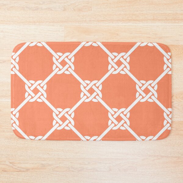 Item preview, Coral Celtic Knot Pattern - Lattice interlocking simple square knot  designed and sold by ImageNugget.