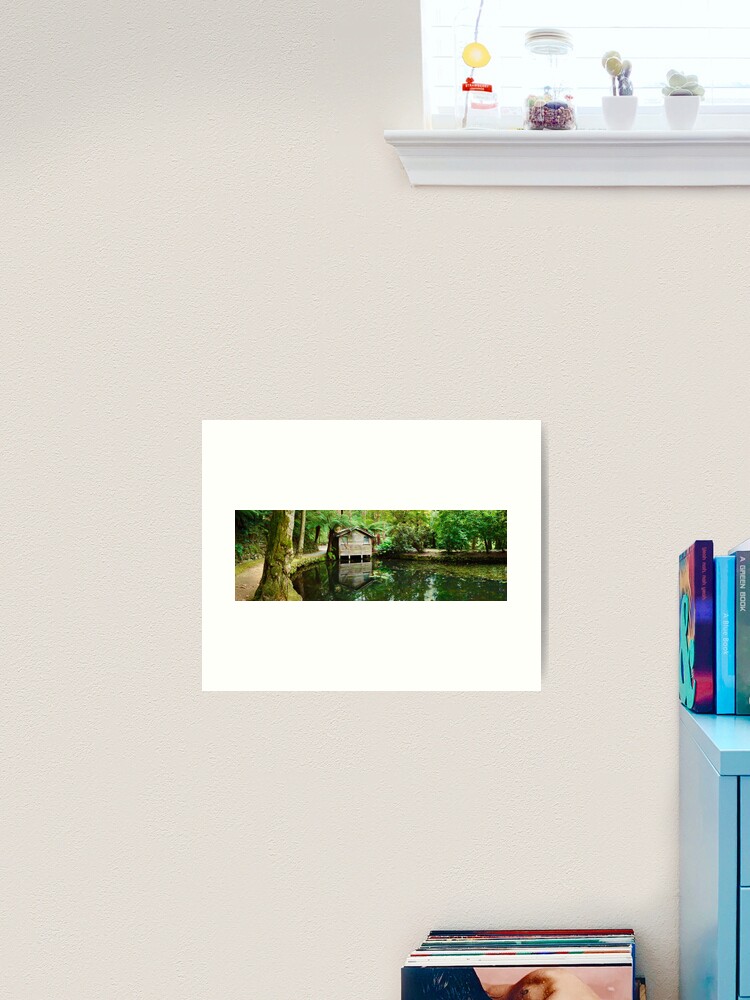 Thumbnail 2 of 3, Art Print, Boathouse, Alfred Nicholas Gardens, Melbourne, Victoria, Australia designed and sold by Chockstone.