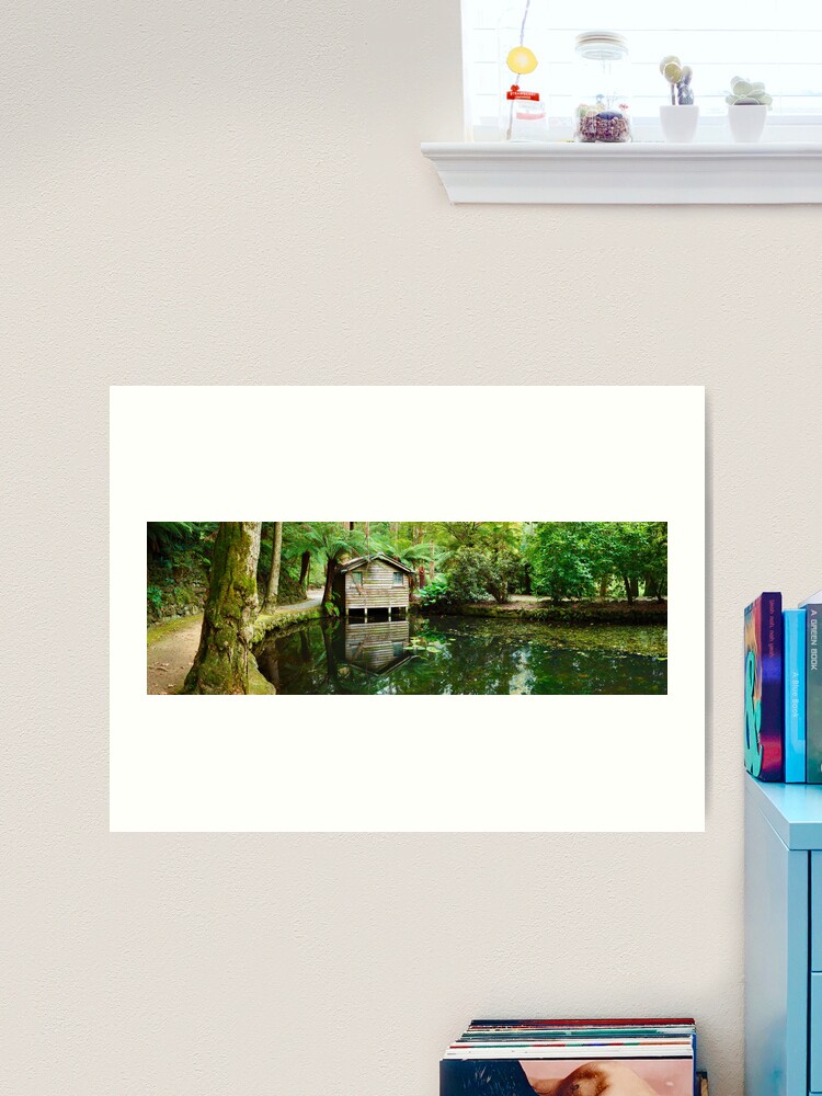 Thumbnail 2 of 3, Art Print, Boathouse, Alfred Nicholas Gardens, Melbourne, Victoria, Australia designed and sold by Chockstone.