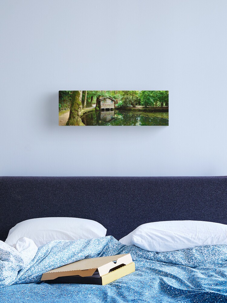 Thumbnail 2 of 3, Canvas Print, Boathouse, Alfred Nicholas Gardens, Melbourne, Victoria, Australia designed and sold by Chockstone.