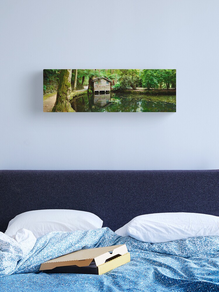 Thumbnail 2 of 3, Canvas Print, Boathouse, Alfred Nicholas Gardens, Melbourne, Victoria, Australia designed and sold by Chockstone.