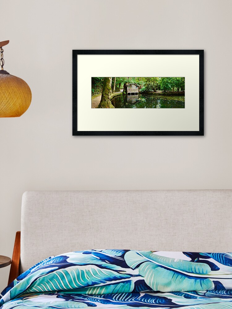 Thumbnail 2 of 7, Framed Art Print, Boathouse, Alfred Nicholas Gardens, Melbourne, Victoria, Australia designed and sold by Chockstone.