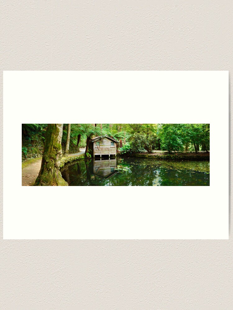 Thumbnail 1 of 3, Art Print, Boathouse, Alfred Nicholas Gardens, Melbourne, Victoria, Australia designed and sold by Chockstone.