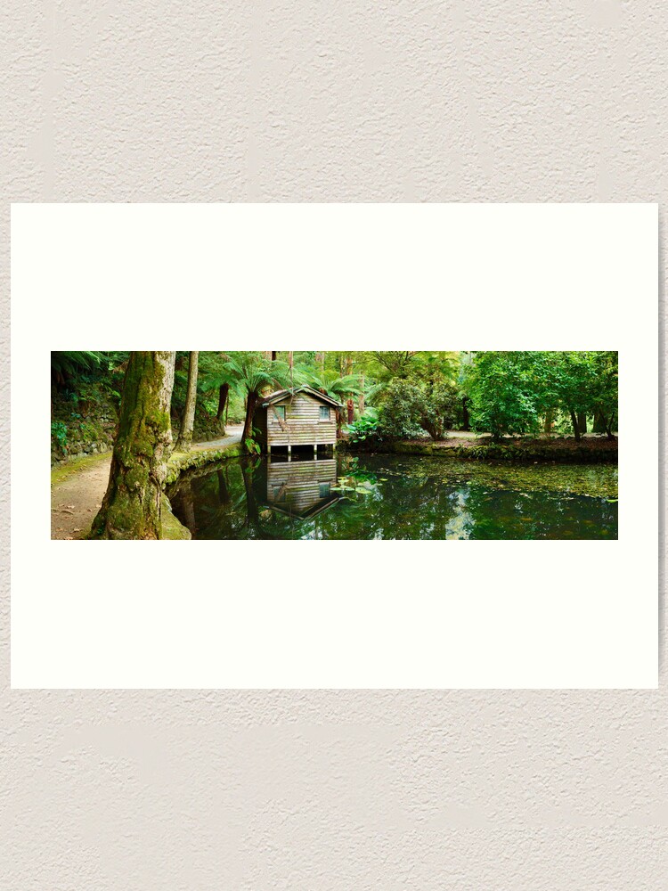 Thumbnail 1 of 3, Art Print, Boathouse, Alfred Nicholas Gardens, Melbourne, Victoria, Australia designed and sold by Chockstone.