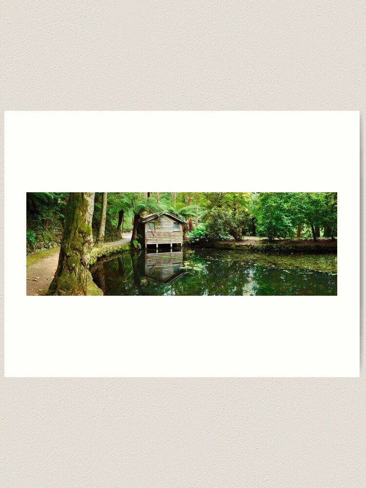 Thumbnail 1 of 3, Art Print, Boathouse, Alfred Nicholas Gardens, Melbourne, Victoria, Australia designed and sold by Chockstone.