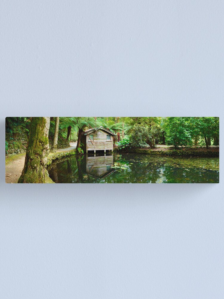 Thumbnail 1 of 3, Canvas Print, Boathouse, Alfred Nicholas Gardens, Melbourne, Victoria, Australia designed and sold by Chockstone.