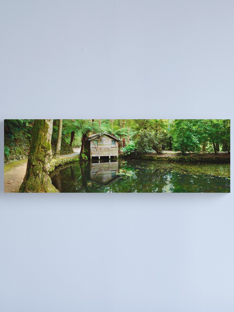 Thumbnail 1 of 3, Canvas Print, Boathouse, Alfred Nicholas Gardens, Melbourne, Victoria, Australia designed and sold by Chockstone.