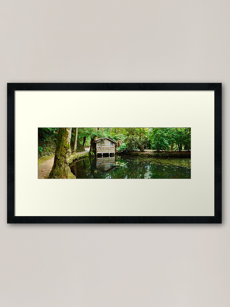 Thumbnail 1 of 7, Framed Art Print, Boathouse, Alfred Nicholas Gardens, Melbourne, Victoria, Australia designed and sold by Chockstone.