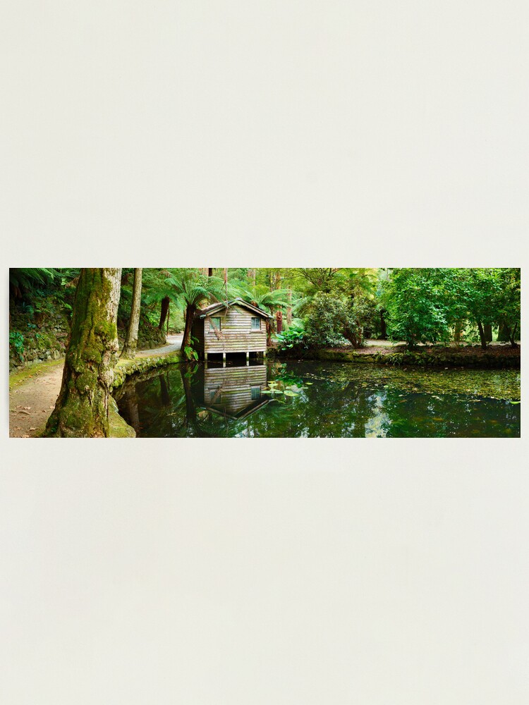 Thumbnail 1 of 3, Photographic Print, Boathouse, Alfred Nicholas Gardens, Melbourne, Victoria, Australia designed and sold by Chockstone.