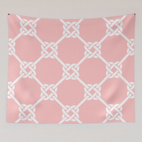 Item preview, Light Pink Celtic Knot Pattern - Lattice interlocking simple square knot  designed and sold by ImageNugget.
