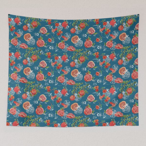 Item preview, Watercolor and pencil Pomegranate pattern. Version nº 2 designed and sold by Ellunardegloria.