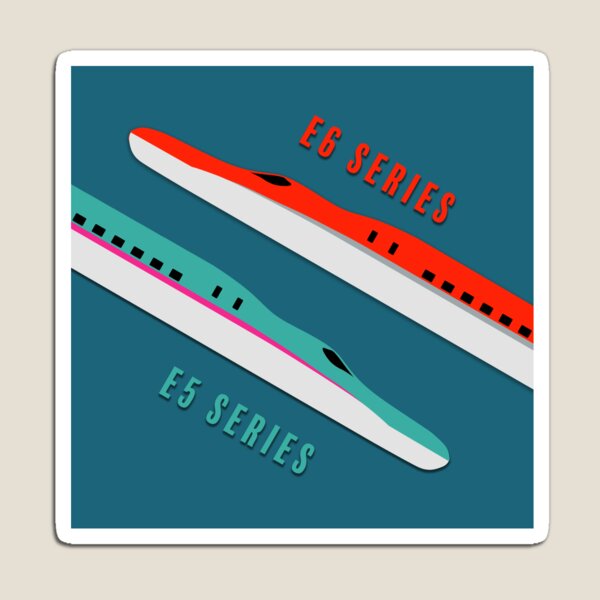 Vista previa del artículo con la obra «Trenes bala Shinkansen E5 y E6», diseñado y vendido por JonesyDave.