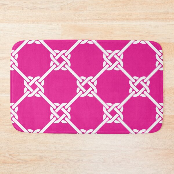 Item preview, Hot Pink Celtic Knot Pattern - Lattice interlocking simple square knot  designed and sold by ImageNugget.