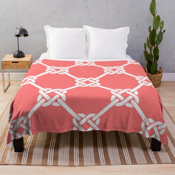 Item preview, Pink Celtic Knot Pattern - Lattice interlocking simple square knot  designed and sold by ImageNugget.