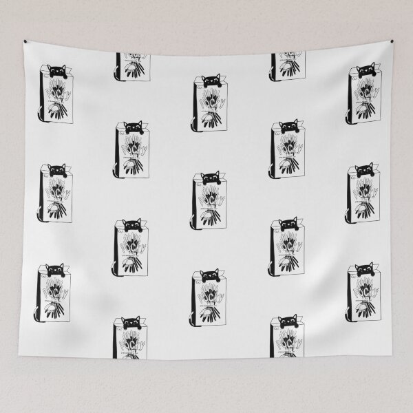Item preview, Black & White Pocky w/ Cat designed and sold by RedPocketMag.