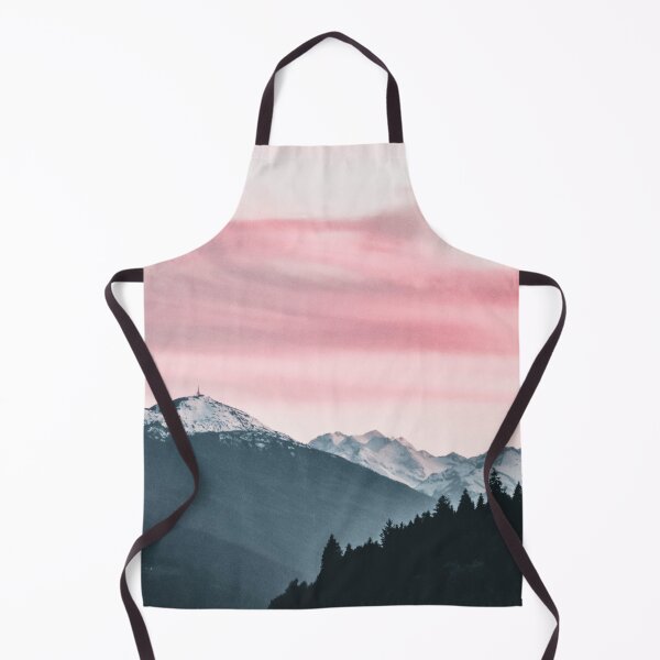 Item preview, Snow capped mountains under the pink cloudy skies designed and sold by Dear-Ashlin.