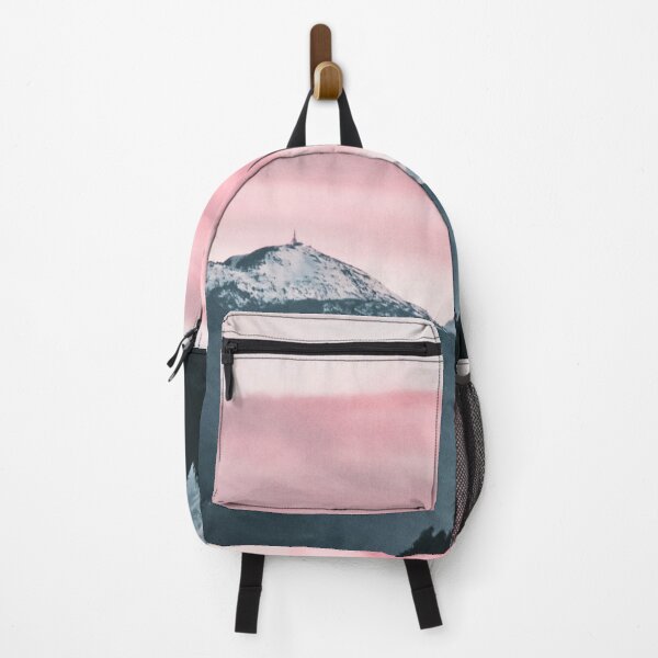Item preview, Snow capped mountains under the pink cloudy skies designed and sold by Dear-Ashlin.
