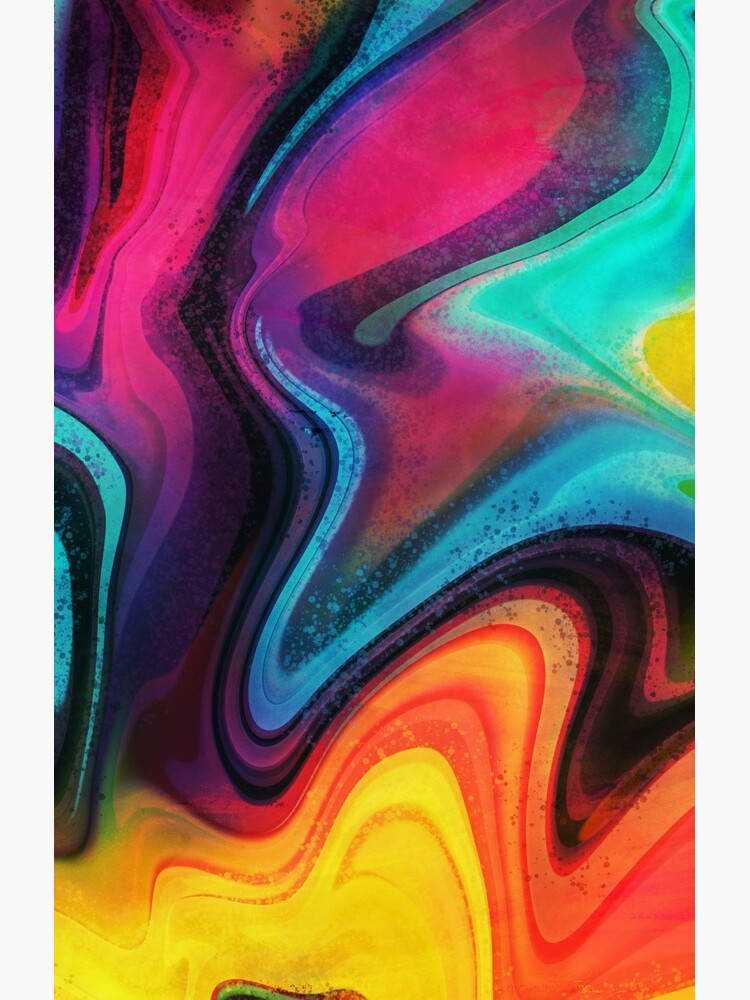 Discover Rainbow style digital marbling Samsung Galaxy Phone Case