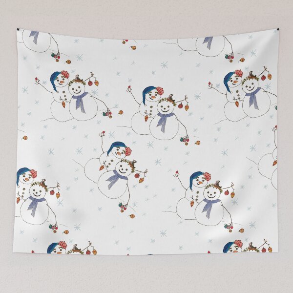 Item preview, Snowman couple at Christmas time designed and sold by Meg M Studio.