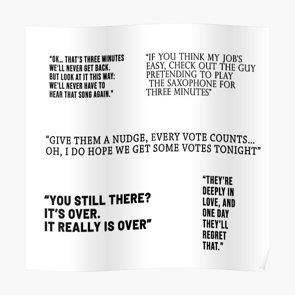 "Best Eurovision's quotes sticker pack" Poster for Sale by missmarylin