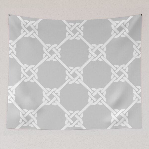 Item preview, Light Grey Celtic Knot Pattern - Lattice interlocking simple square knot  designed and sold by ImageNugget.