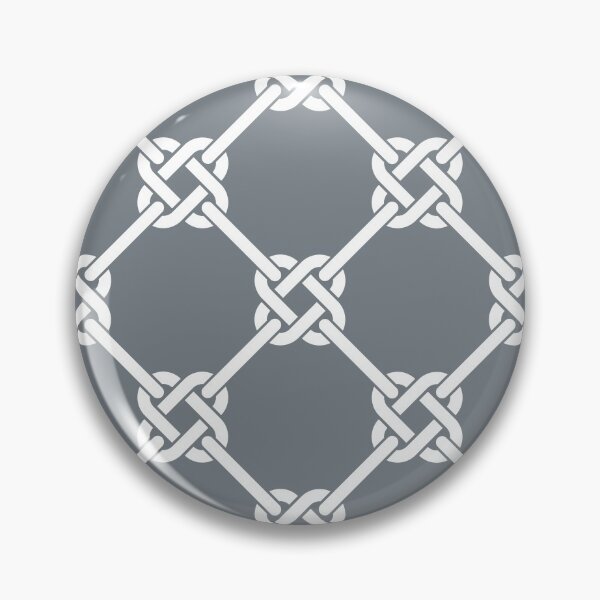 Item preview, Cool Grey Celtic Knot Pattern - Lattice interlocking simple square knot  designed and sold by ImageNugget.
