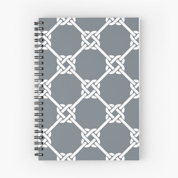 Item preview, Cool Grey Celtic Knot Pattern - Lattice interlocking simple square knot  designed and sold by ImageNugget.